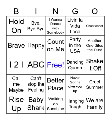 October Bingo Card