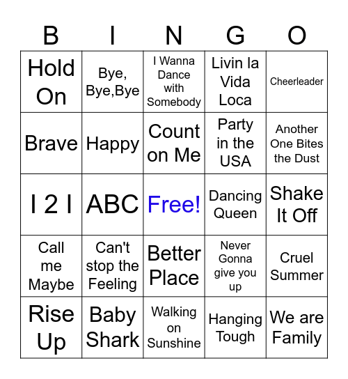 October Bingo Card