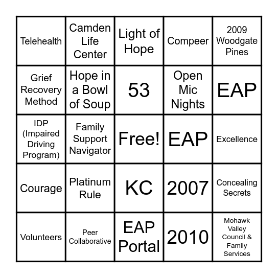CFLR BINGO Card