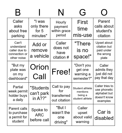 CEA Bingo Card