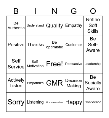 Lakean's Bingo Card Bingo Card