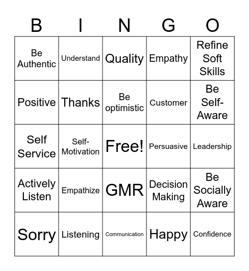 Lakean's Bingo Card Bingo Card