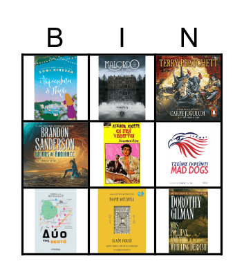 Ocrober-November Bingo Card