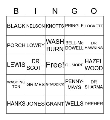 HORNET NEST Bingo Card