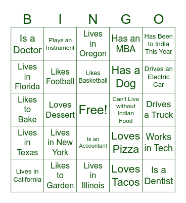 Wedding Bingo Card