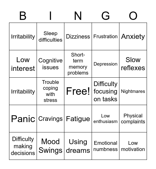 PAWS Bingo Card