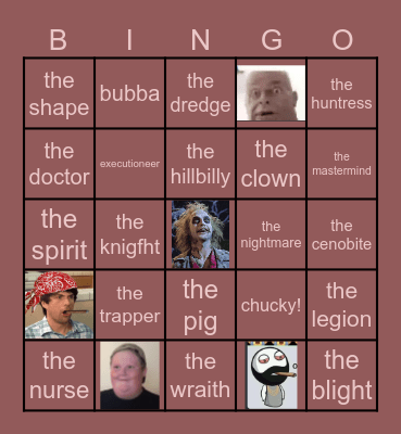 blianblop bingo killer thingy Bingo Card