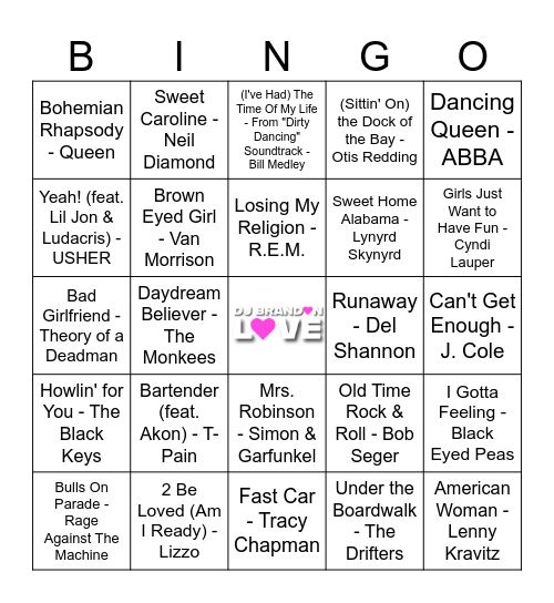 FALL BASH W/ ASH MUSIC BINGO Card
