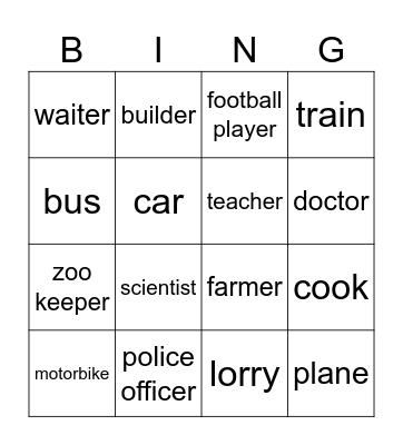 Let's play BINGO! Bingo Card