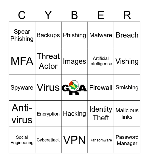 Cybersecurity Awareness Month Bingo Card