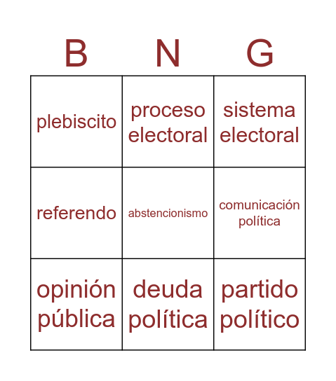 Cívica 10° III Trimestre Bingo Card