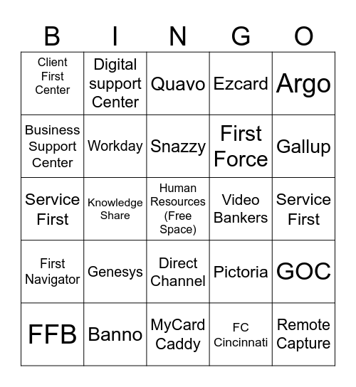 Customer Service Appreciation Week Bingo! Bingo Card