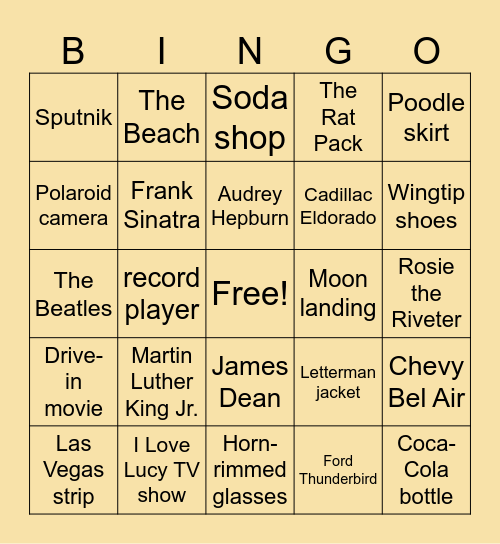 Octogenarian Bingo! Bingo Card
