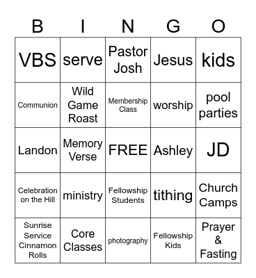 FCC Bingo! Bingo Card