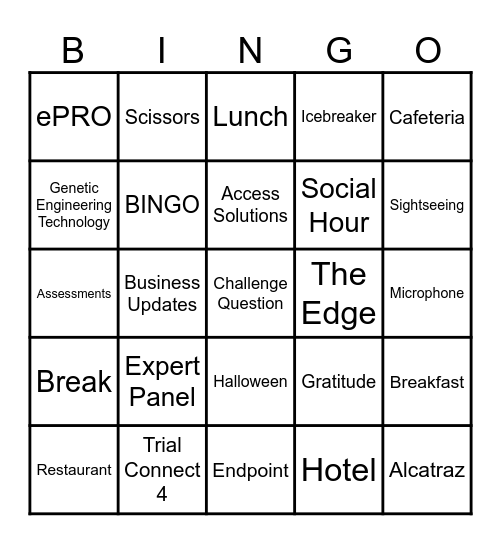 Clinical Research BINGO Card