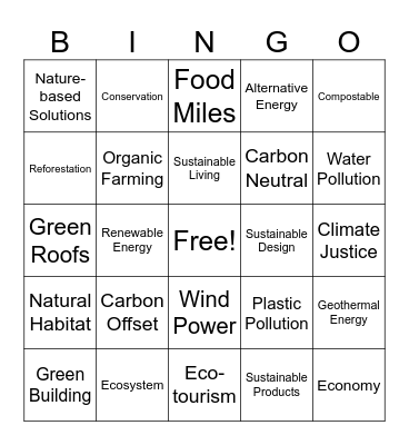 EcoBingo Card