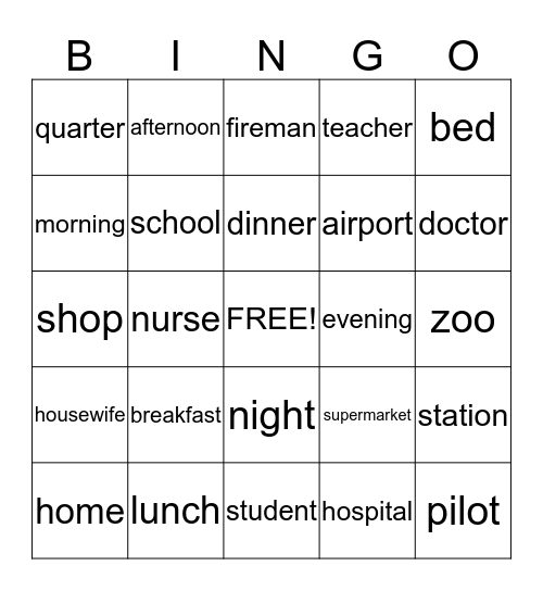 Bingo #4 Bingo Card