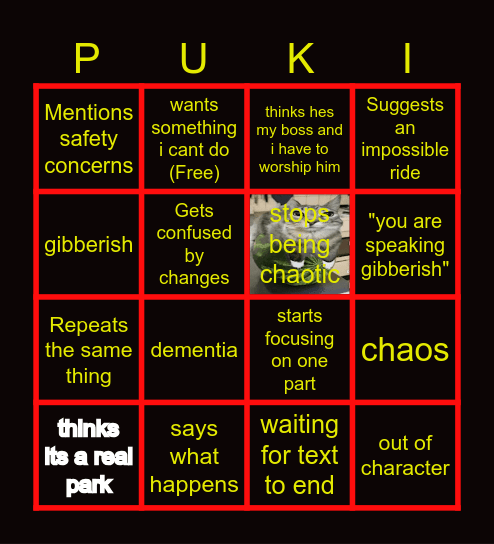 ai park bingo Card