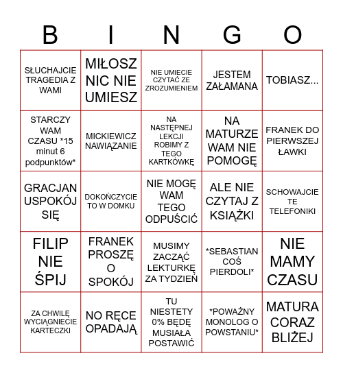 KLASYCZEK POLSKI Bingo Card