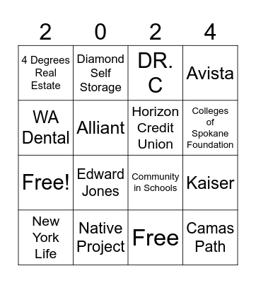 Benefits Fair Bingo Card