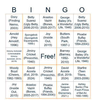 Customer Service Bingo Card