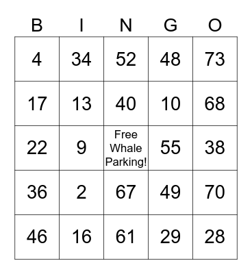 Heather's Baby Shower Bingo Card