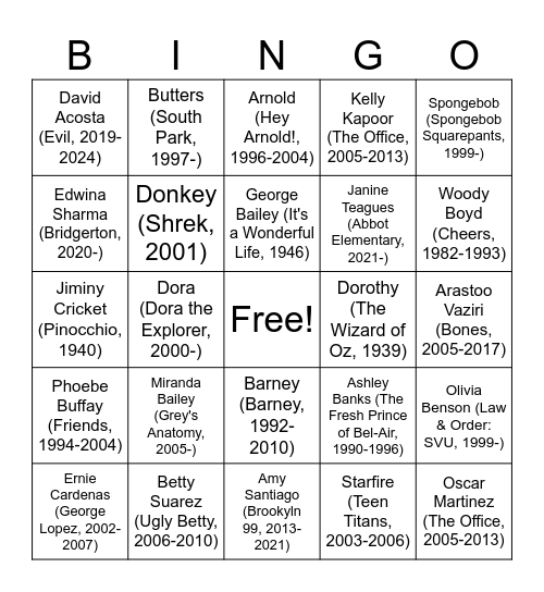 Customer Service Bingo Card