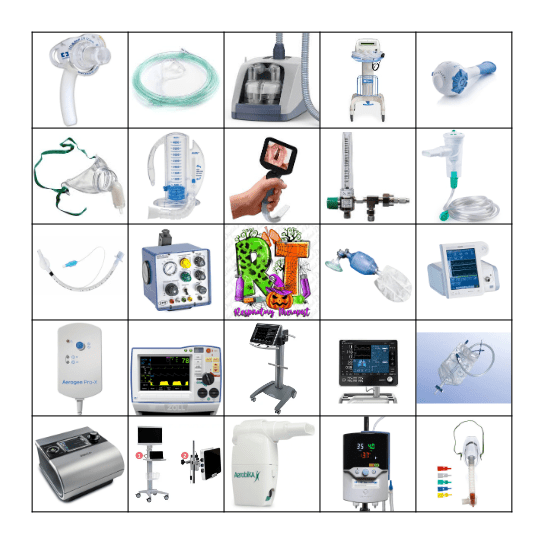 RESPIRATORY THERAPIST Bingo Card