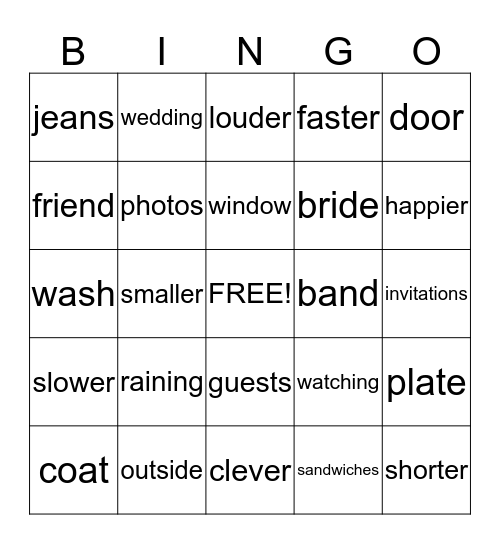 Bingo #4 Bingo Card