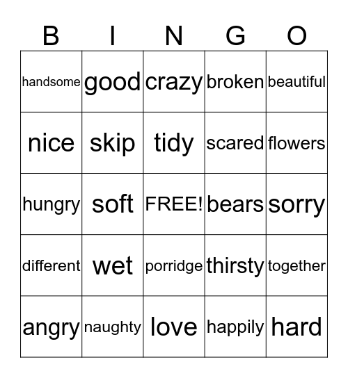Bingo #5 Bingo Card