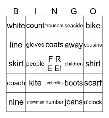 Bingo #8 Bingo Card