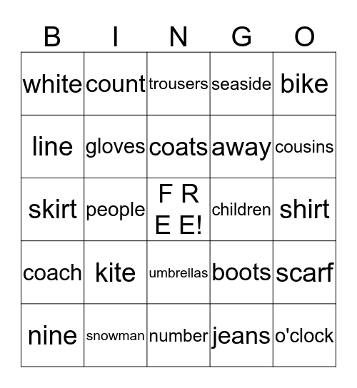 Bingo #8 Bingo Card