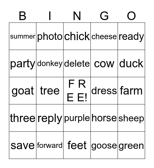 Bingo #9 Bingo Card