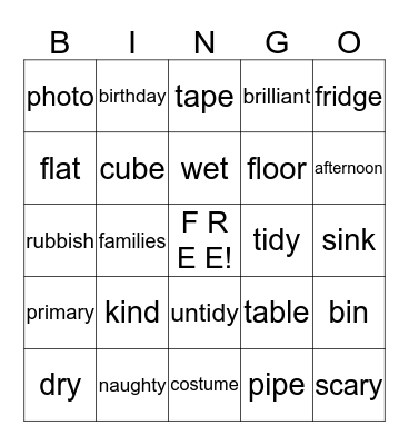 Bingo #10 Bingo Card