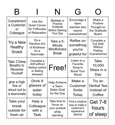 Holiday 2024 Bingo Card
