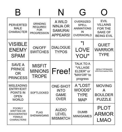 RPGMaker Bingo Card