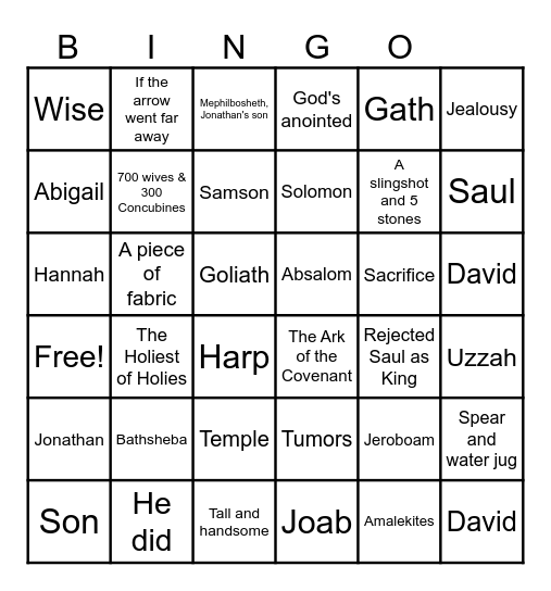 Review Bingo Card