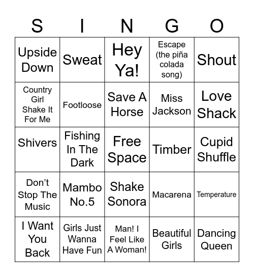 Tiki Pub Bingo Card