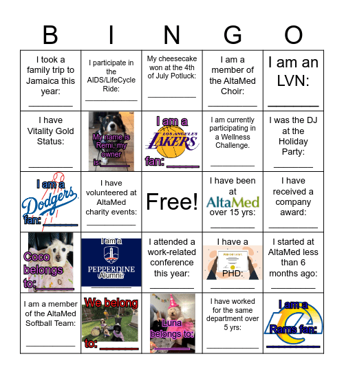 Find Someone Who... Bingo Card