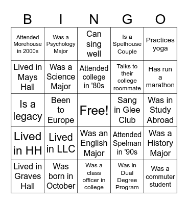 Find Someone Who Spelhouse Edition Bingo Card