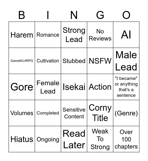 Royal Raod Bingo Card