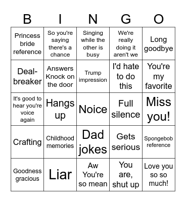 Call bingo Card