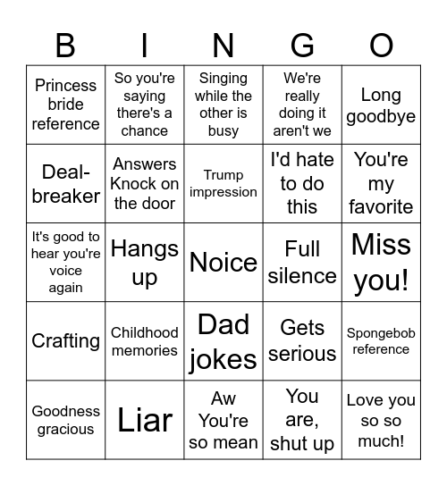 Call bingo Card