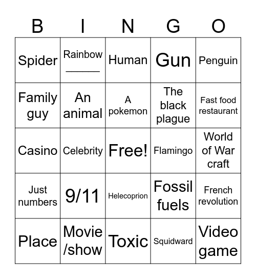 Infinite craft bingo Card