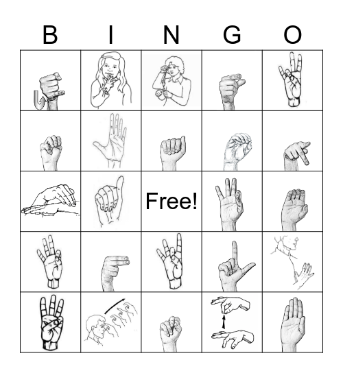 ASL Bingo Card