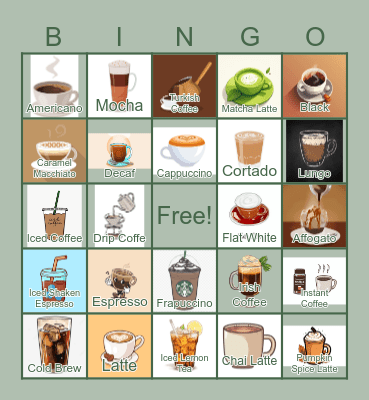 Love is Brewing Bingo Card