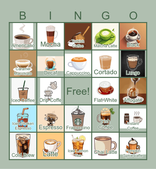 Love is Brewing Bingo Card