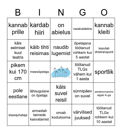 Õpetajate päeva BINGO Card