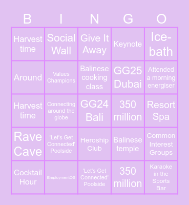GG24 Bingo Card