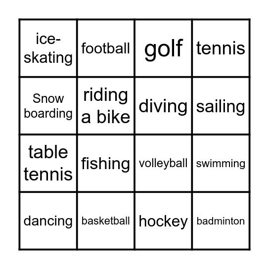 Bingo Card